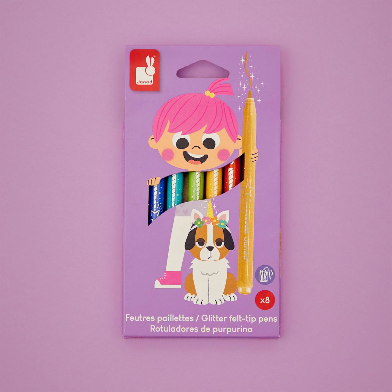 Feutres Pailletés X8 - Colo Multicolore