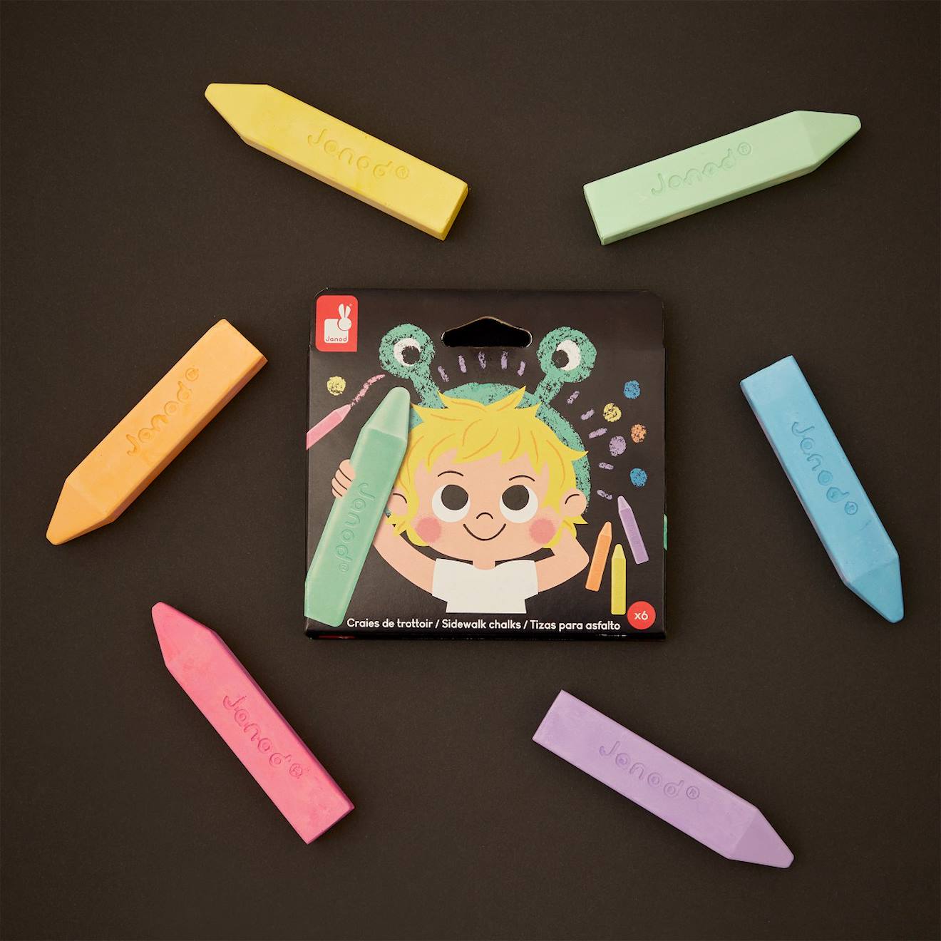 Craies De Trottoir X6 - Colo Multicolore