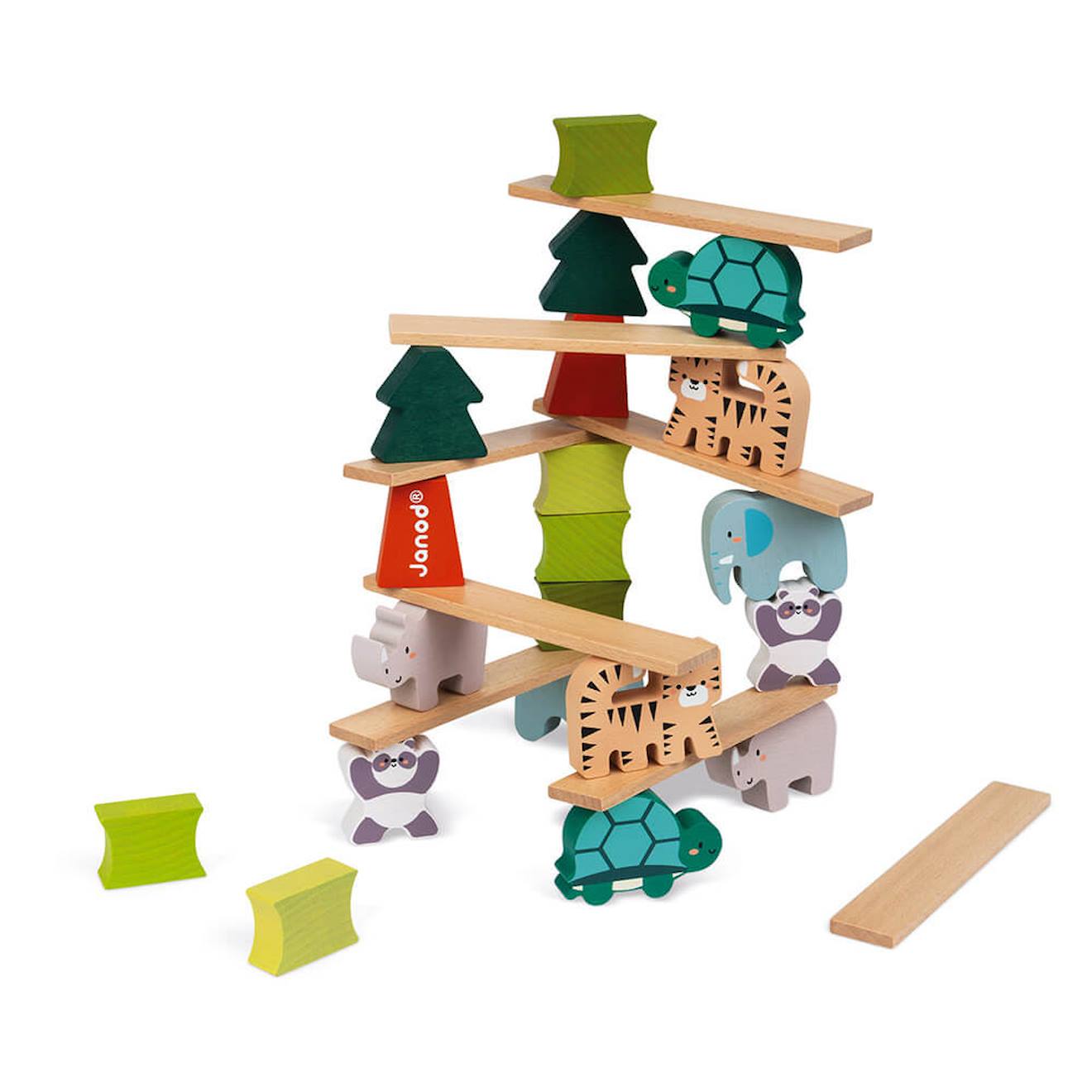 Jeu D'équilibre Animaux Equilibristes En Bois Multicolore