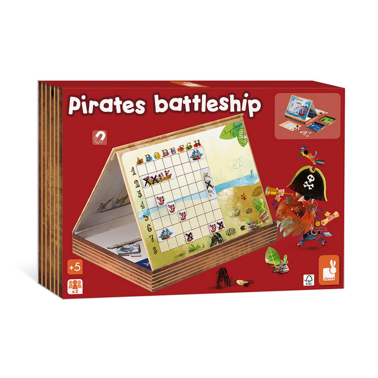 Jeu Bataille Navale Pirates - Jeu De Société Multicolore