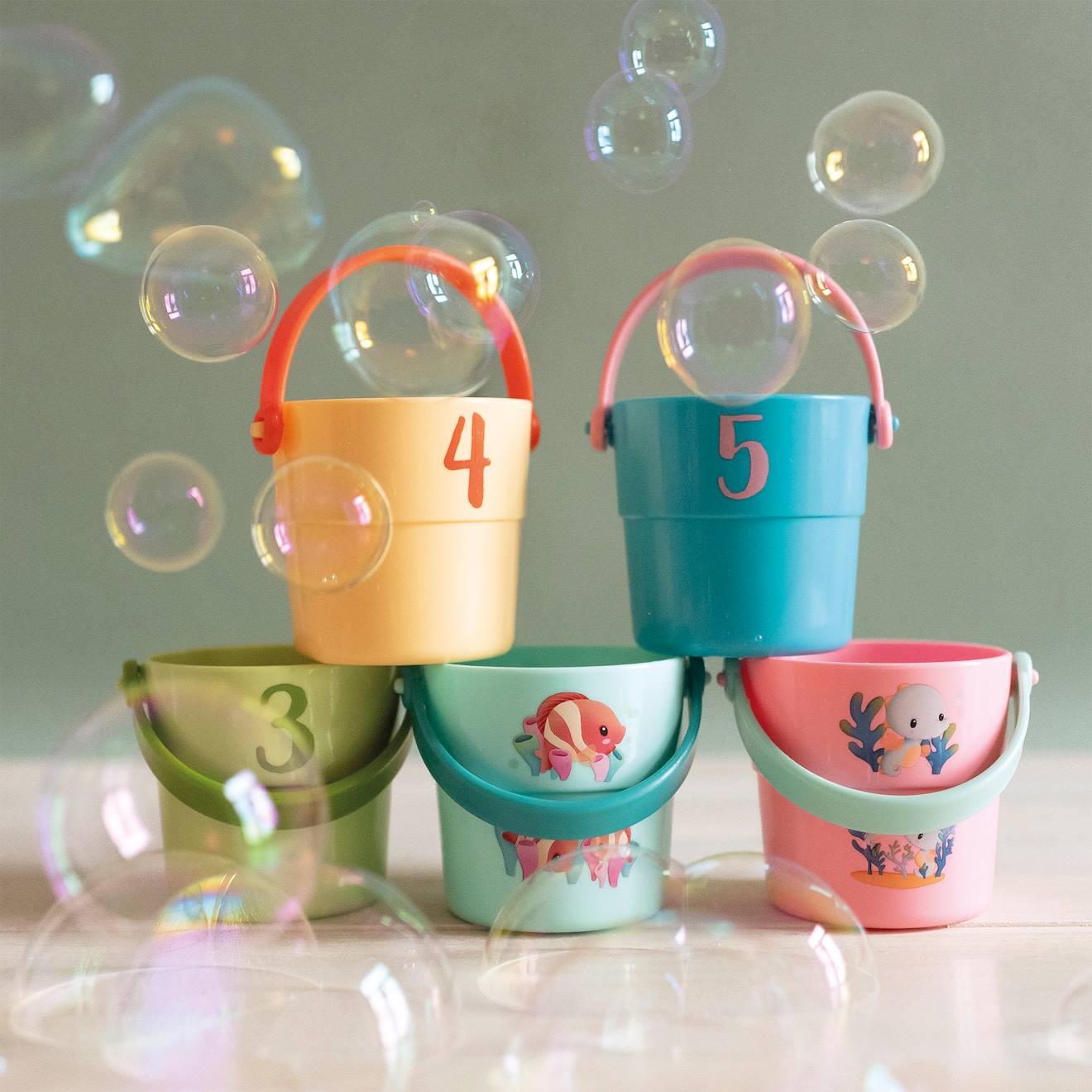 Seaux Mes Bébés Animaux 5 Pcs Multicolore