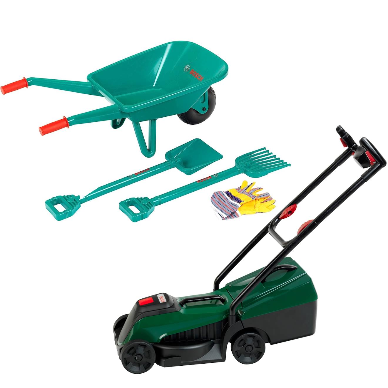 Theo Klein Lot De 2 Articles – Kit De Jardinage Bosch Avec Brouette Vert