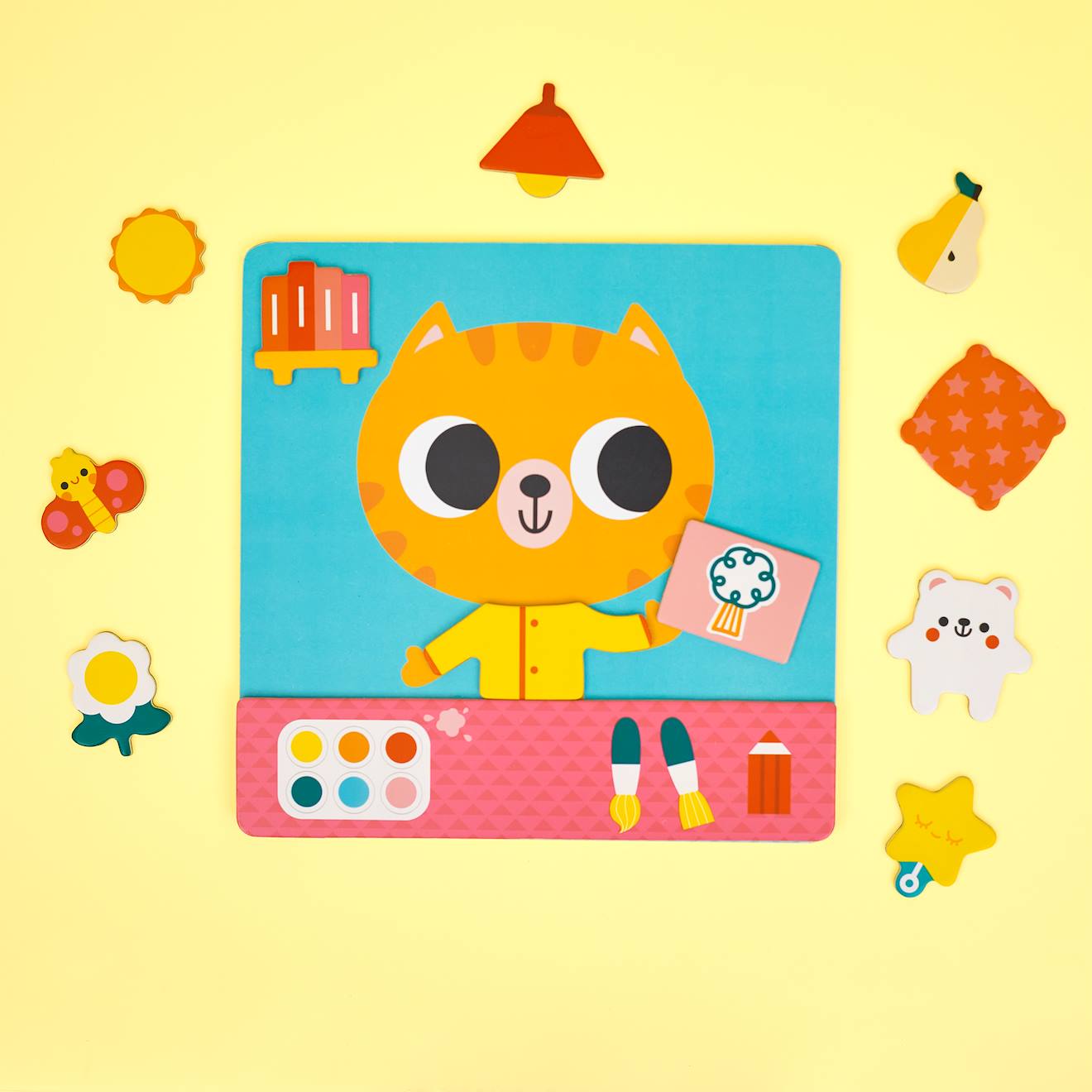 Jeu Éducatif, Šle Petit Chat Des Rituels Multicolore