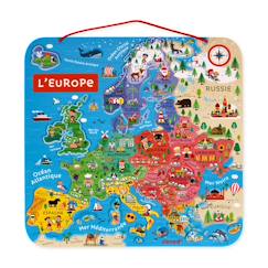 -Puzzle carte d'europe magnétique 40 pièces
