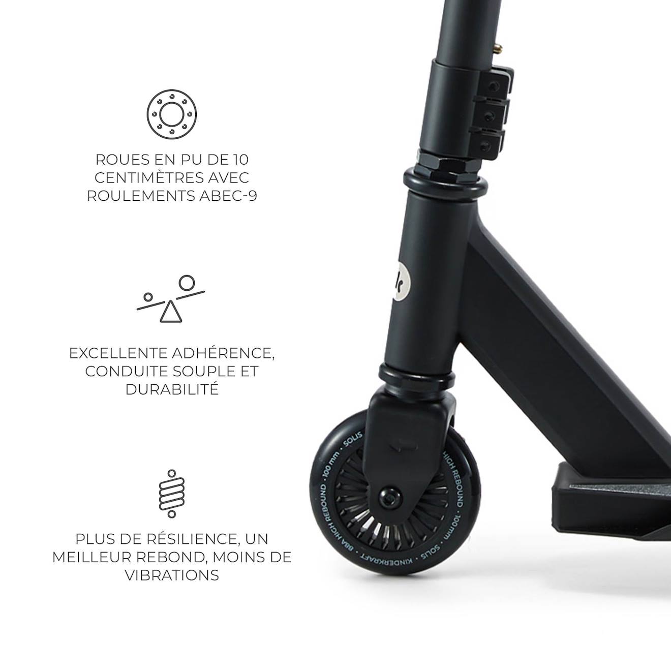 Hurtle Hurtle HURFS86TB Trottinette à 3 roues pour enfants – Luières à