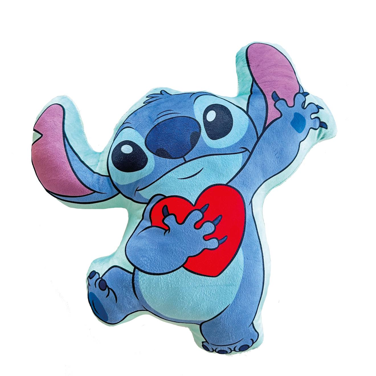 Coussin Forme Imprimé 100% Polyester, Disney Home Stitch Love Bleu