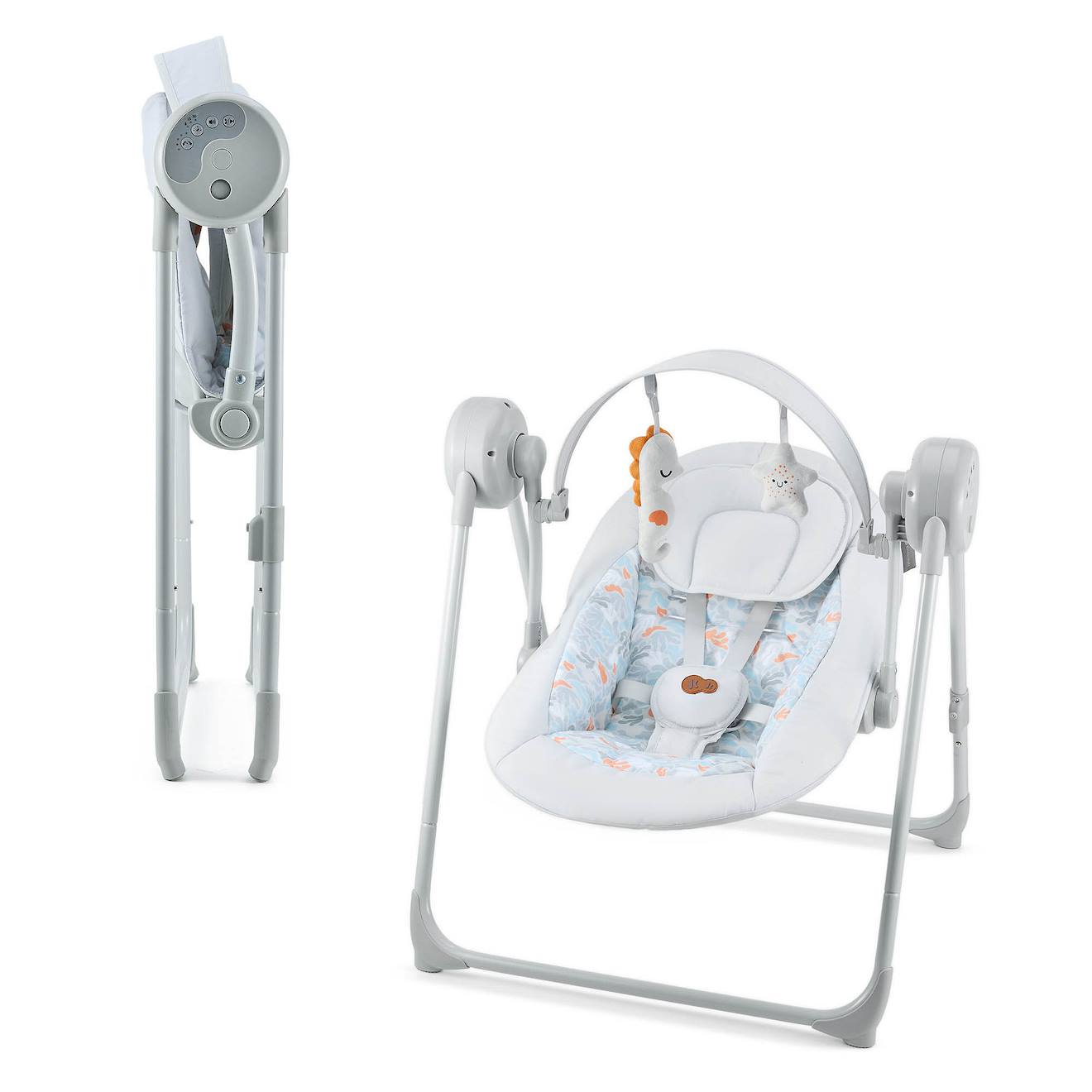 Balancelle Transat Électrique Pour Bébé Gris (Kinderkraft) - Couverture