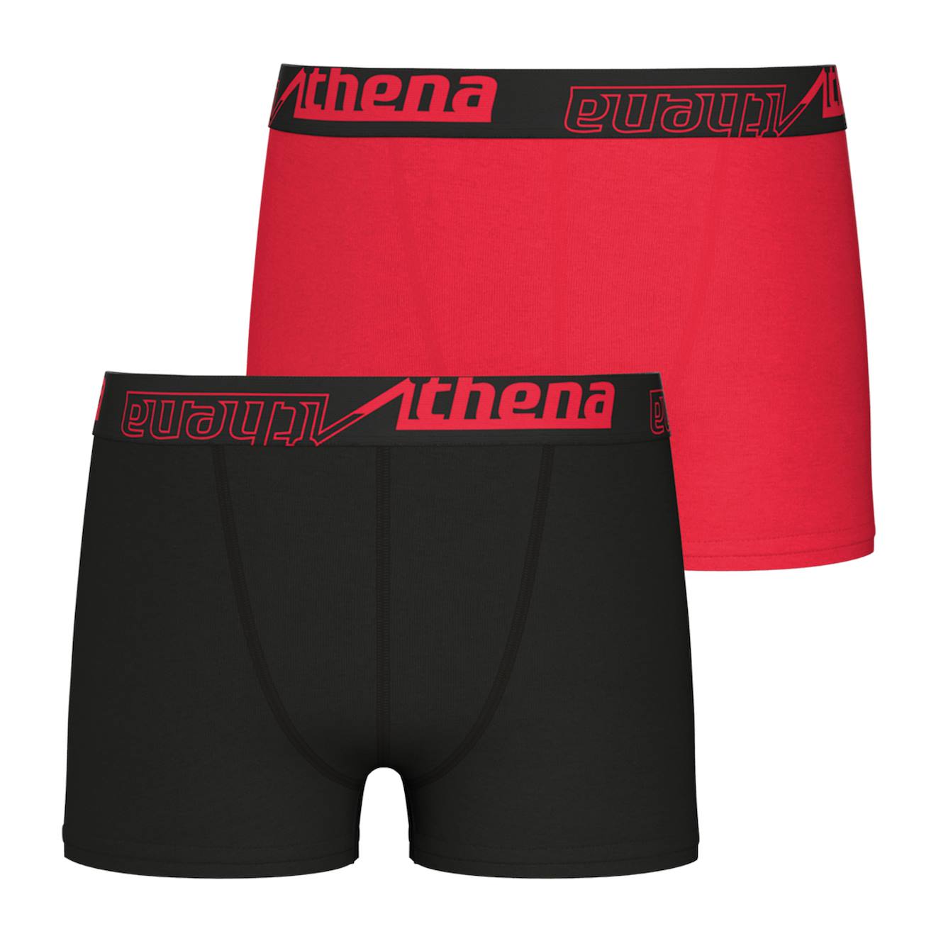 Lot De 2 Boxers Ecopack Noir-rouge