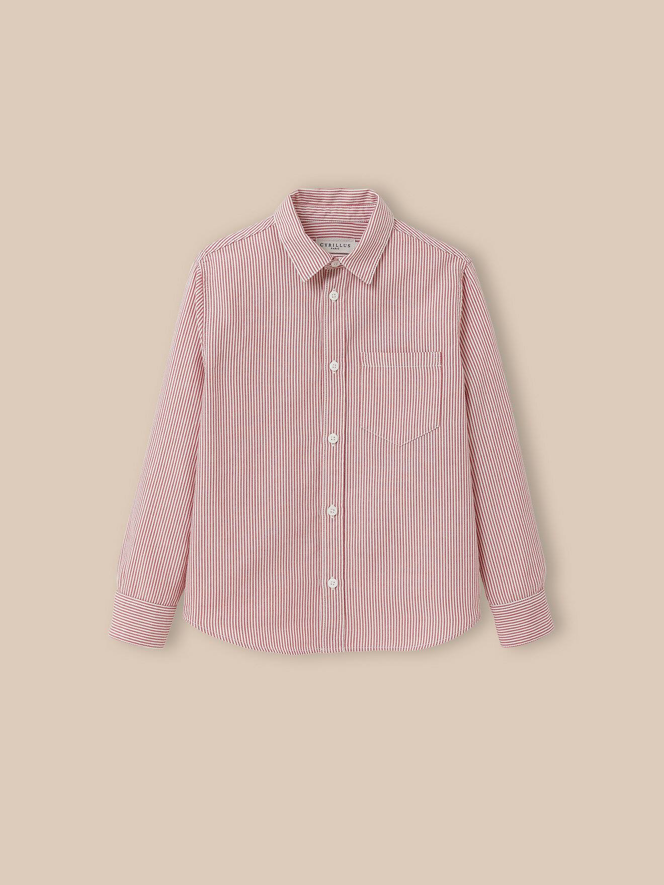 Chemise Rayée Garçon Rayure Rouge