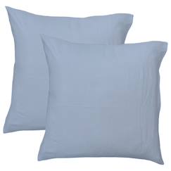 Set de 2 taies d'oreiller unies en coton, gaze de coton  - vertbaudet enfant