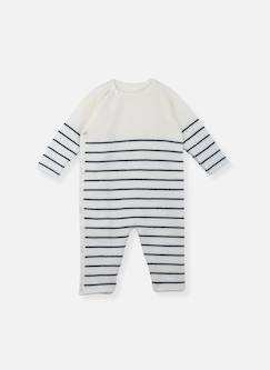 -Combinaison bébé marinière