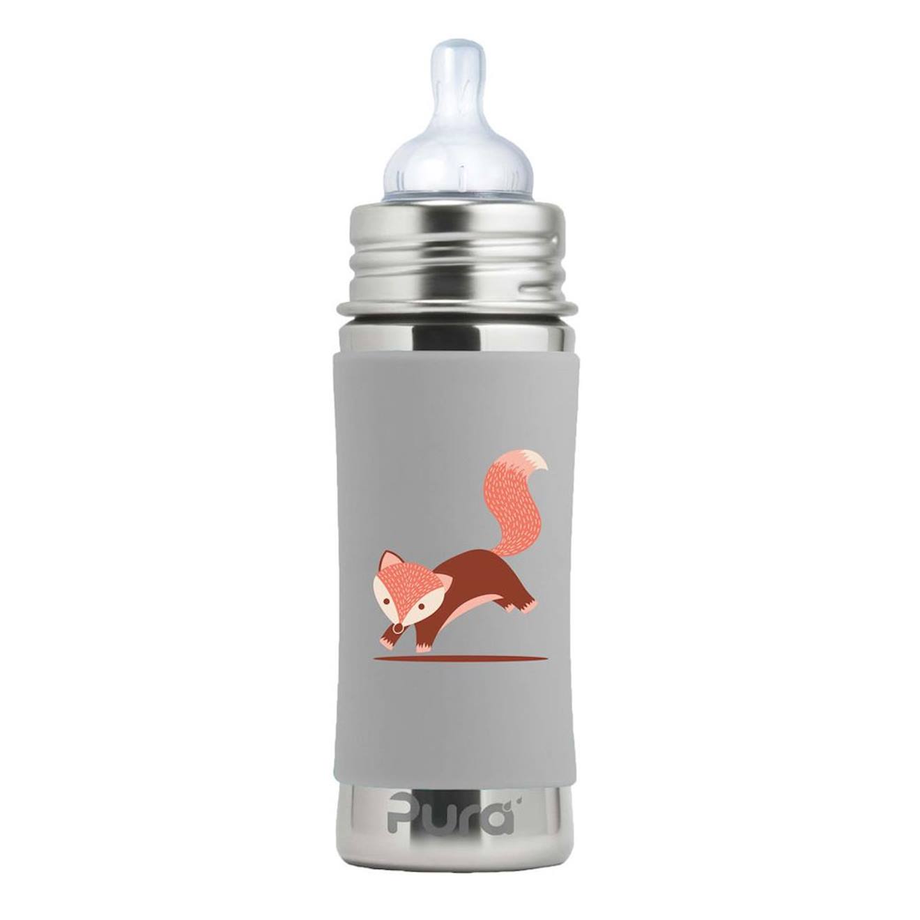 Biberon En Inox 325 Ml - Aqua Gris (Pura) - Couverture