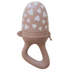 Puériculture-Sucette grignoteuse et 4 embouts fall in love taupe rose