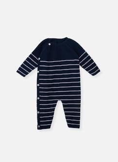 -Combinaison bébé marinière