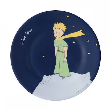 Petit Jour - Assiette Le Petit Prince Bleu Marine 20 Cm Bleu