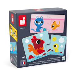 -Puzzle duo parents et bébés animaux