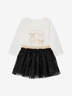 Ensemble bébé fille t-shirt jupon glitter  - vertbaudet enfant