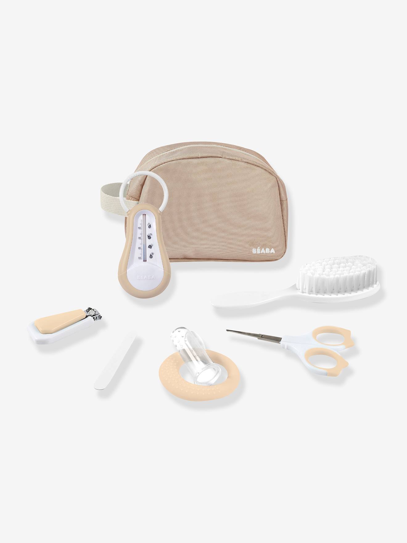 Trousse de toilette et 7 accessoires beige (Béaba) - Image 1