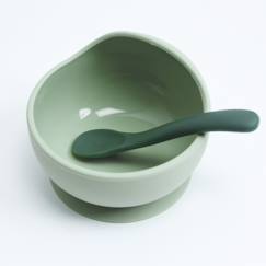 Puériculture-Trousseau repas silicone bébé - 2 pièces