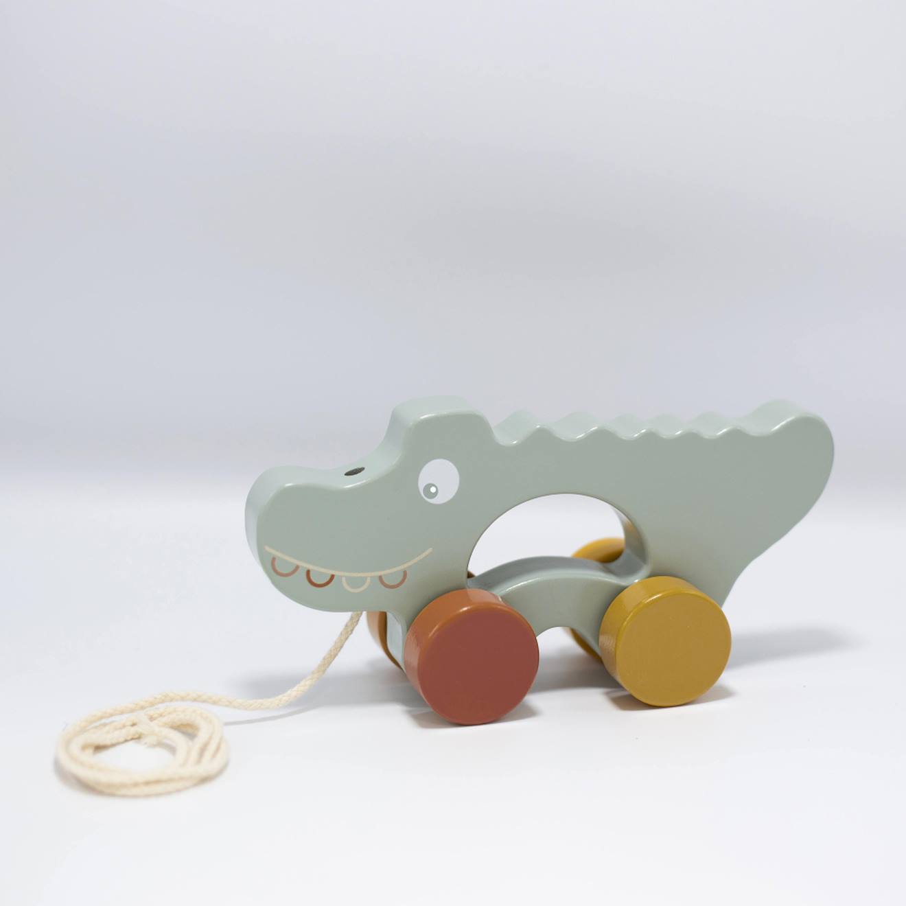 Jouet En Bois À Tirer Vert