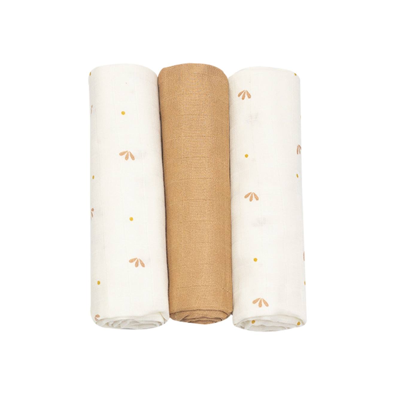 3 Langes Doux Pour Bébé Caramel