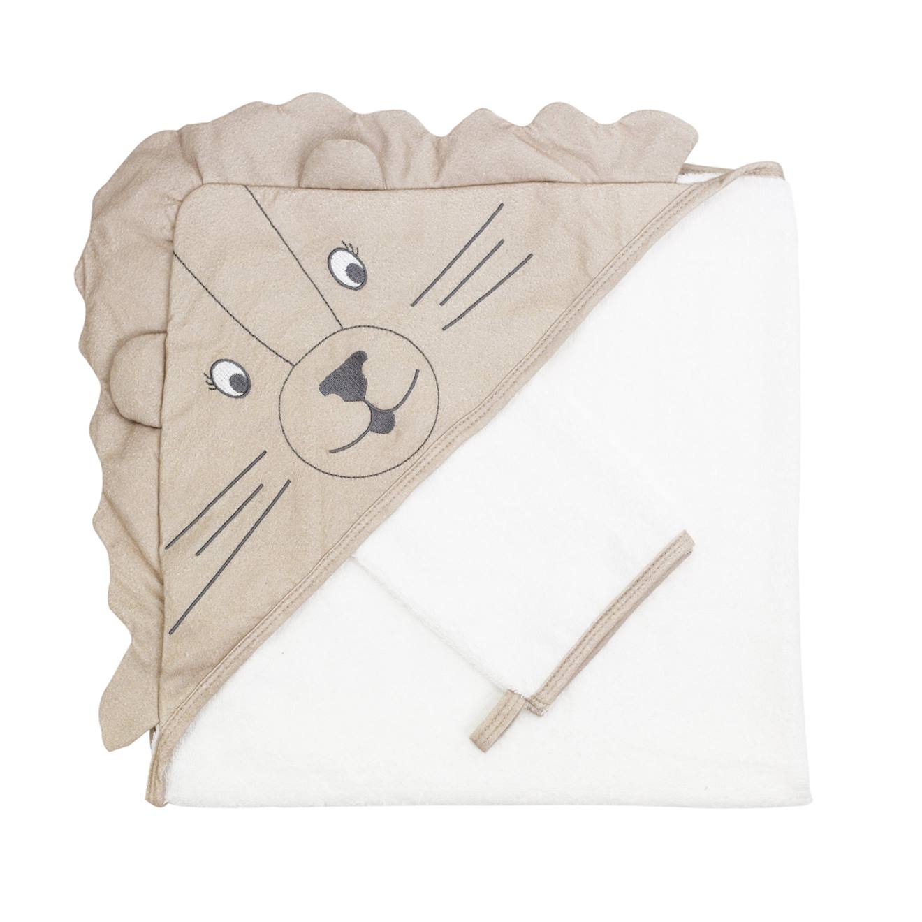Cape de bain pour bébé beige