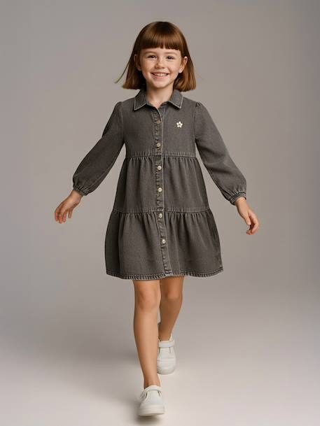 Fille-Robe en denim léger fille