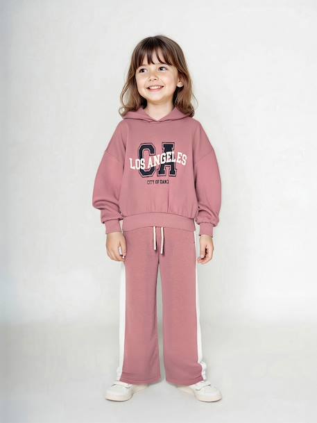 Ensemble sport sweat à capuche + jogging large fille  - vertbaudet enfant
