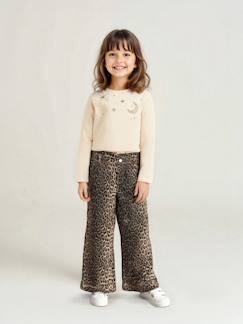 -Pantalon fille large imprimé 