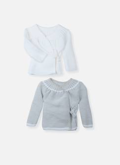 -Lot de 2 brassières à liens bébé