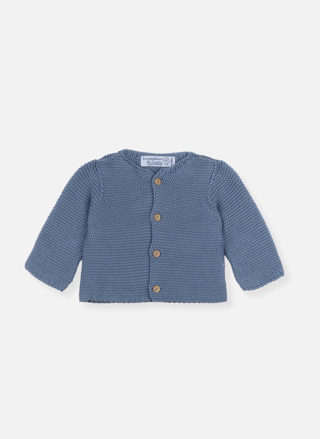 Gilet Bébé En Coton Bleu Orage