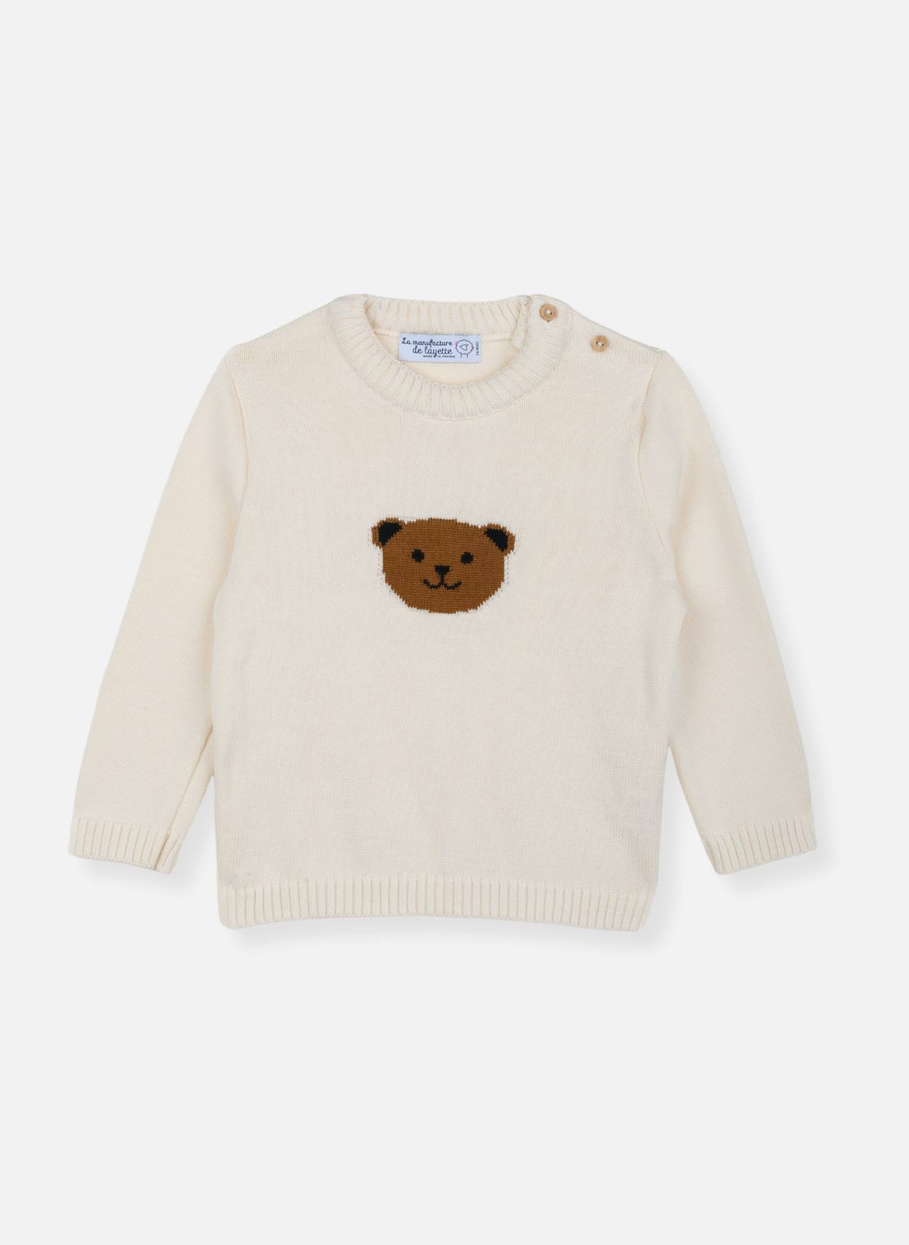 Pull Marinière En Coton Écru