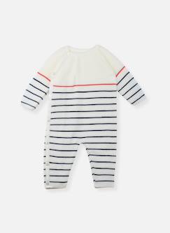 -Combinaison bébé marinière
