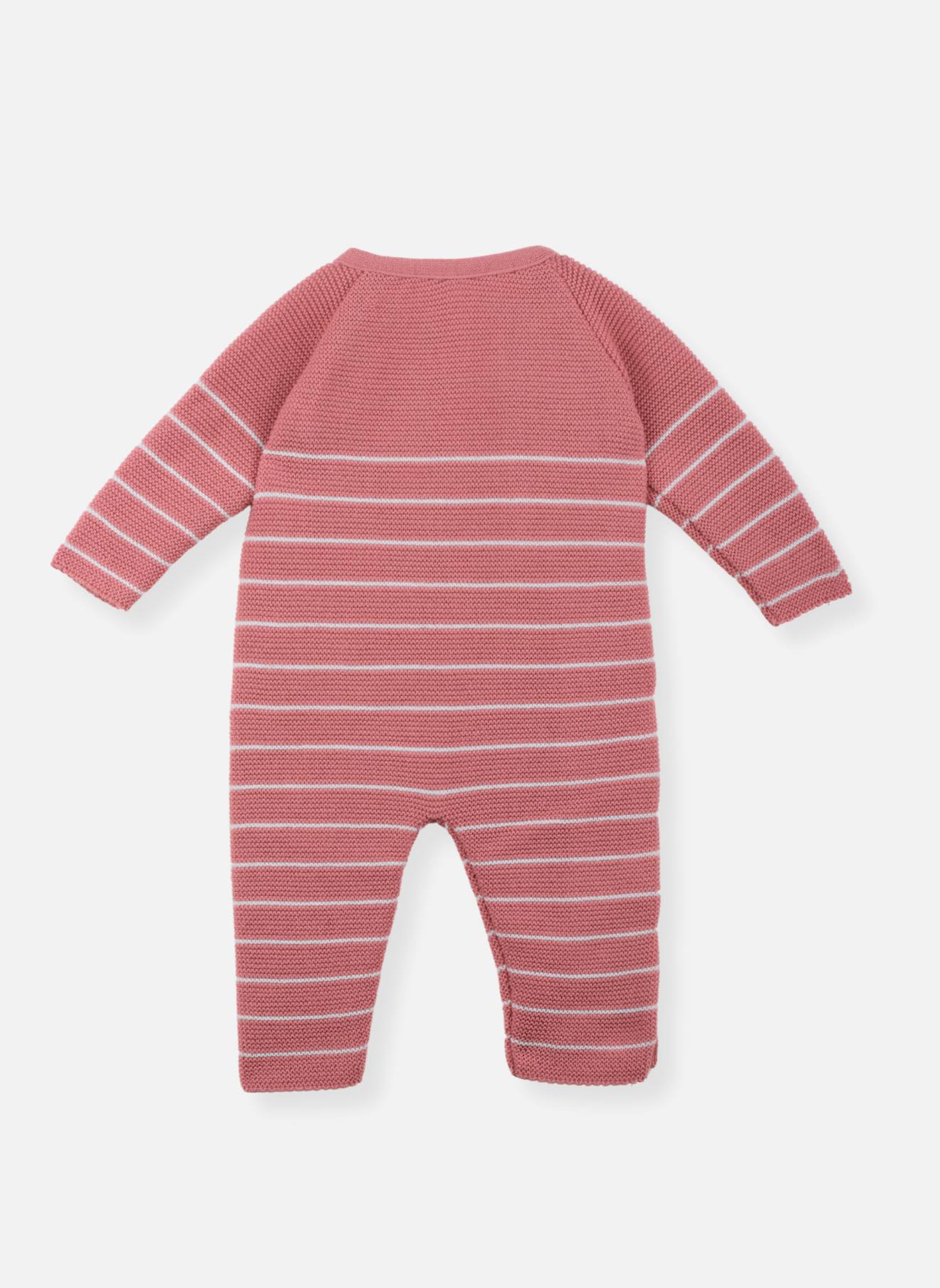 Combinaison Bébé Marinière Pétunia Rayé Écru (La Manufacture De La Layette) - Image 1