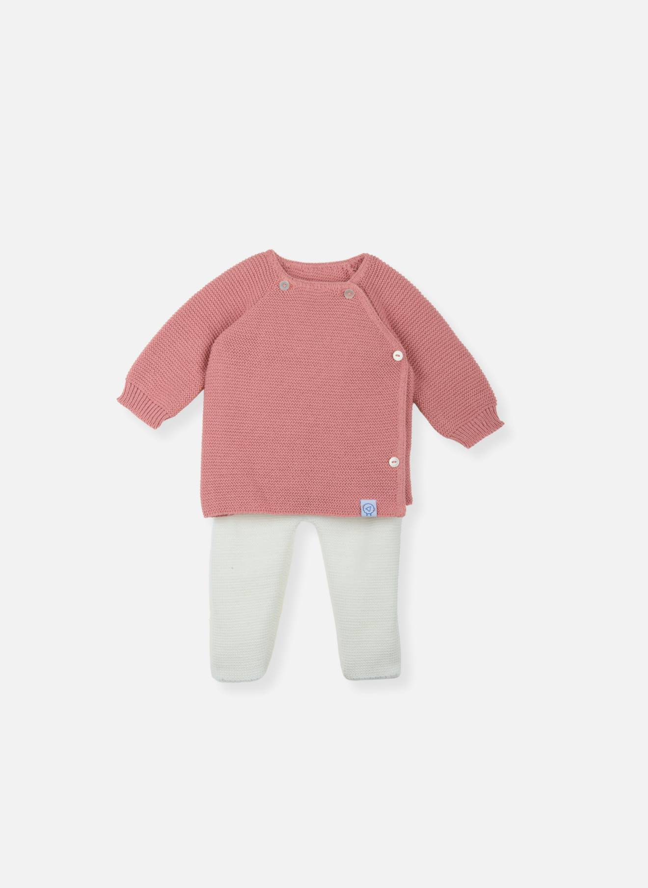 Ensemble Bébé Brassière + Pantalon Pétunia/écru