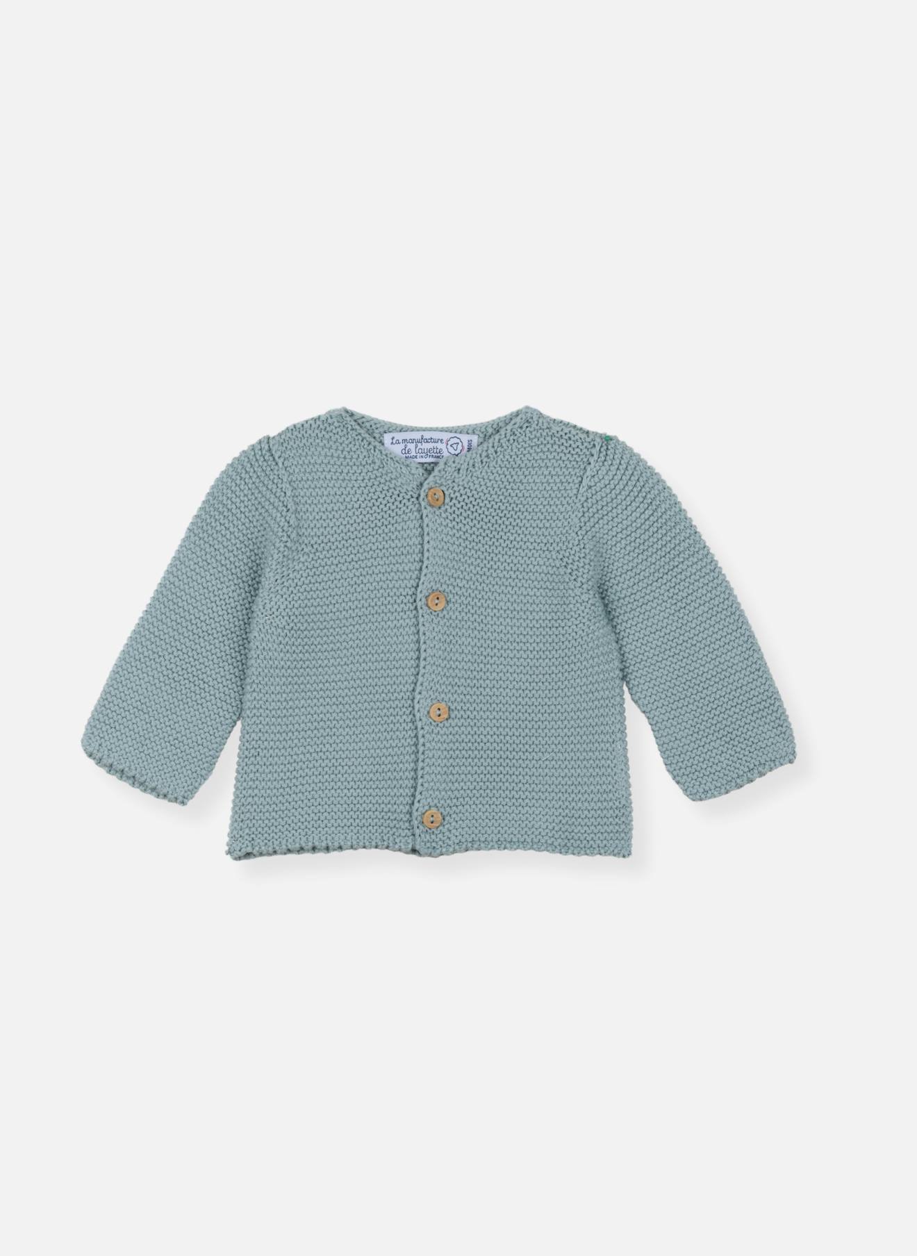 Gilet Bébé En Coton Bleu Danube