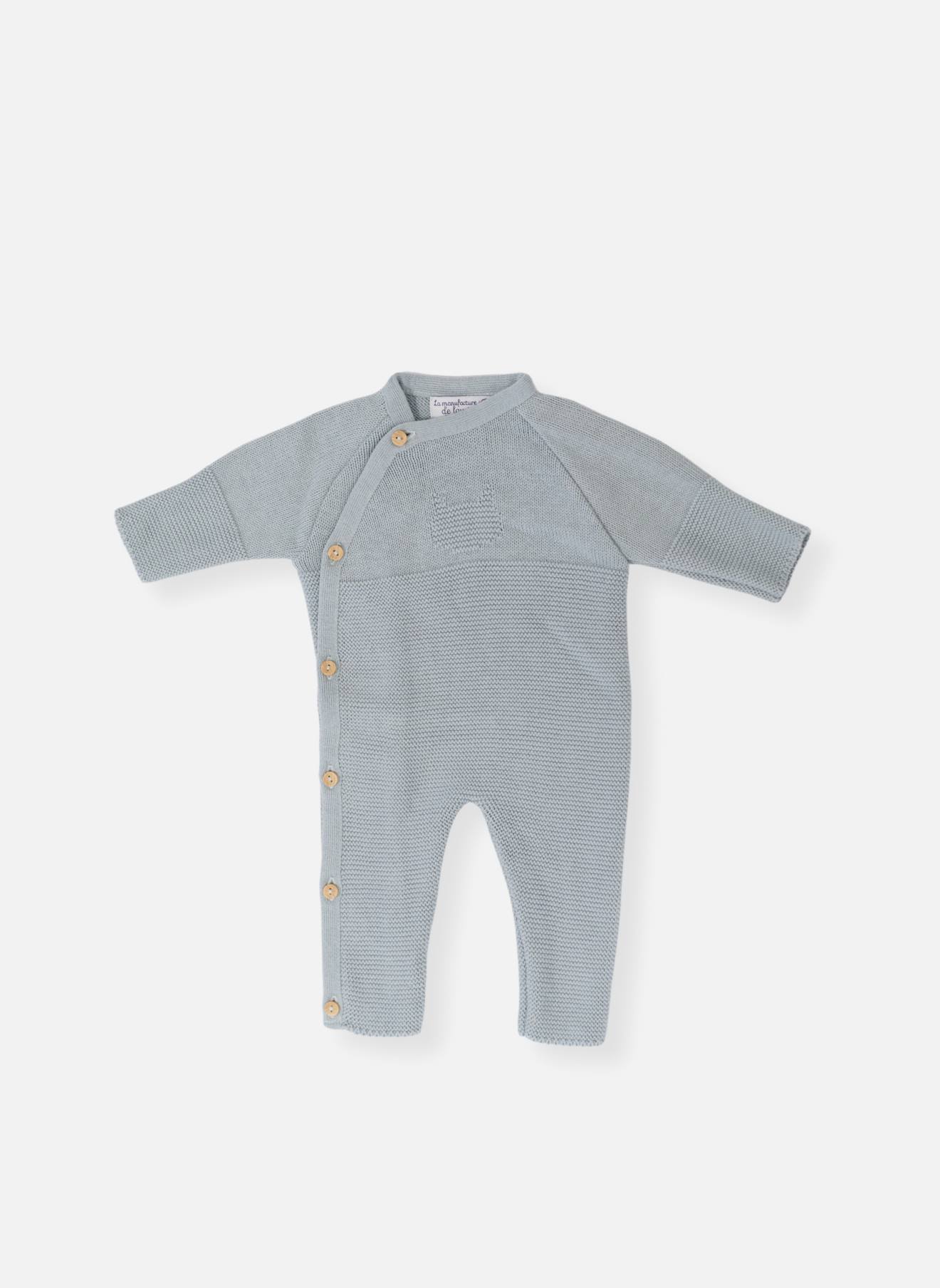 Combinaison Bébé En Coton Bleu Danube