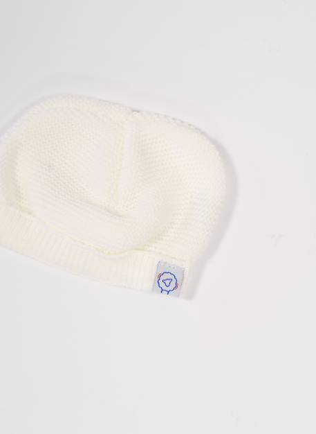 Bonnet rond bébé Blanc+Bleu layette+Framboise+Gris+Marine+Moutarde+Pêche+Rose layette+Rose poudre+Vert d'eau 2 - vertbaudet enfant 