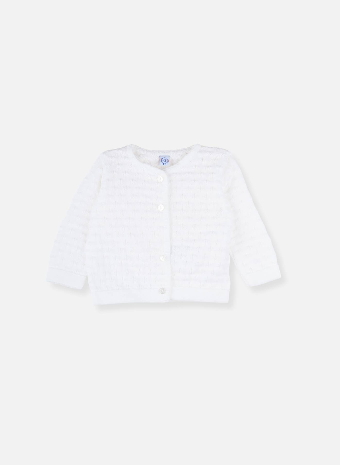 Gilet Maille Bébé Blanc
