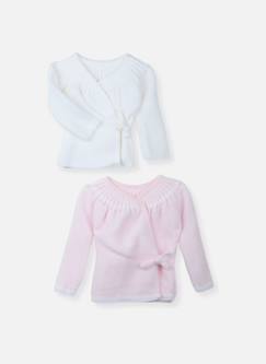 -Lot de 2 brassières à liens bébé