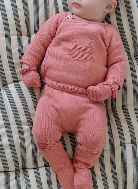 Brassière en coton bébé Blanc+Bleu danube+Bleu orage+Bouton de rose 13 - vertbaudet enfant 