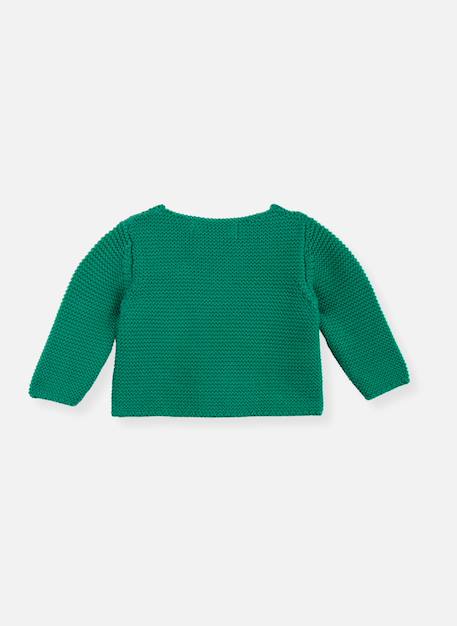 Cardigan bébé 4 boutons coton bio Citrouille (marsala)+Corail+Farine+Moutarde+Rose petunia+Vert billard 13 - vertbaudet enfant 