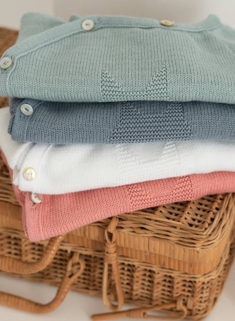 Brassière en coton bébé Blanc+Bleu danube+Bleu orage+Bouton de rose 3 - vertbaudet enfant 