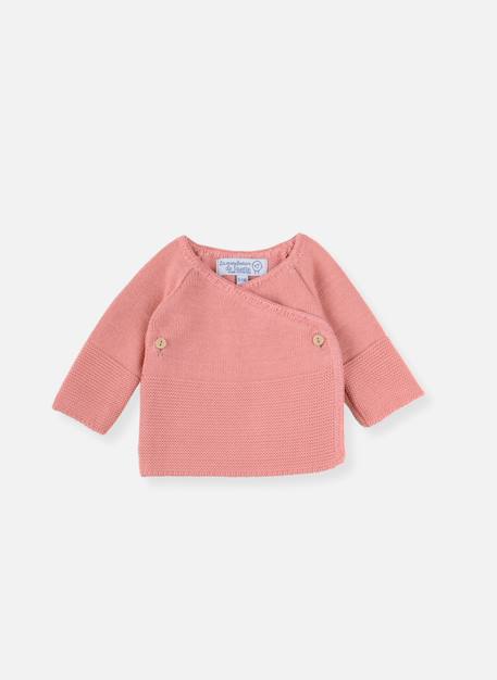 Brassière double maille en coton bébé Blanc+Bleu danube+Bleu orage+Bouton de rose 7 - vertbaudet enfant 