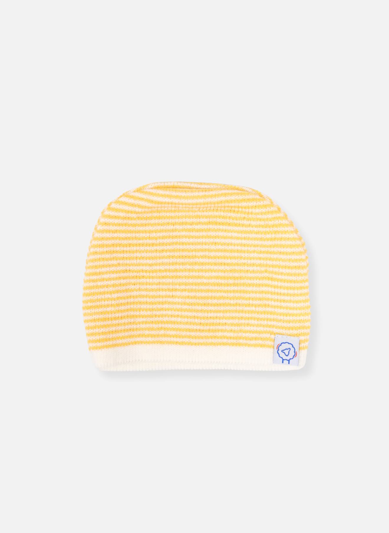 Bonnet Milleraies Bébé Ecru/moutarde