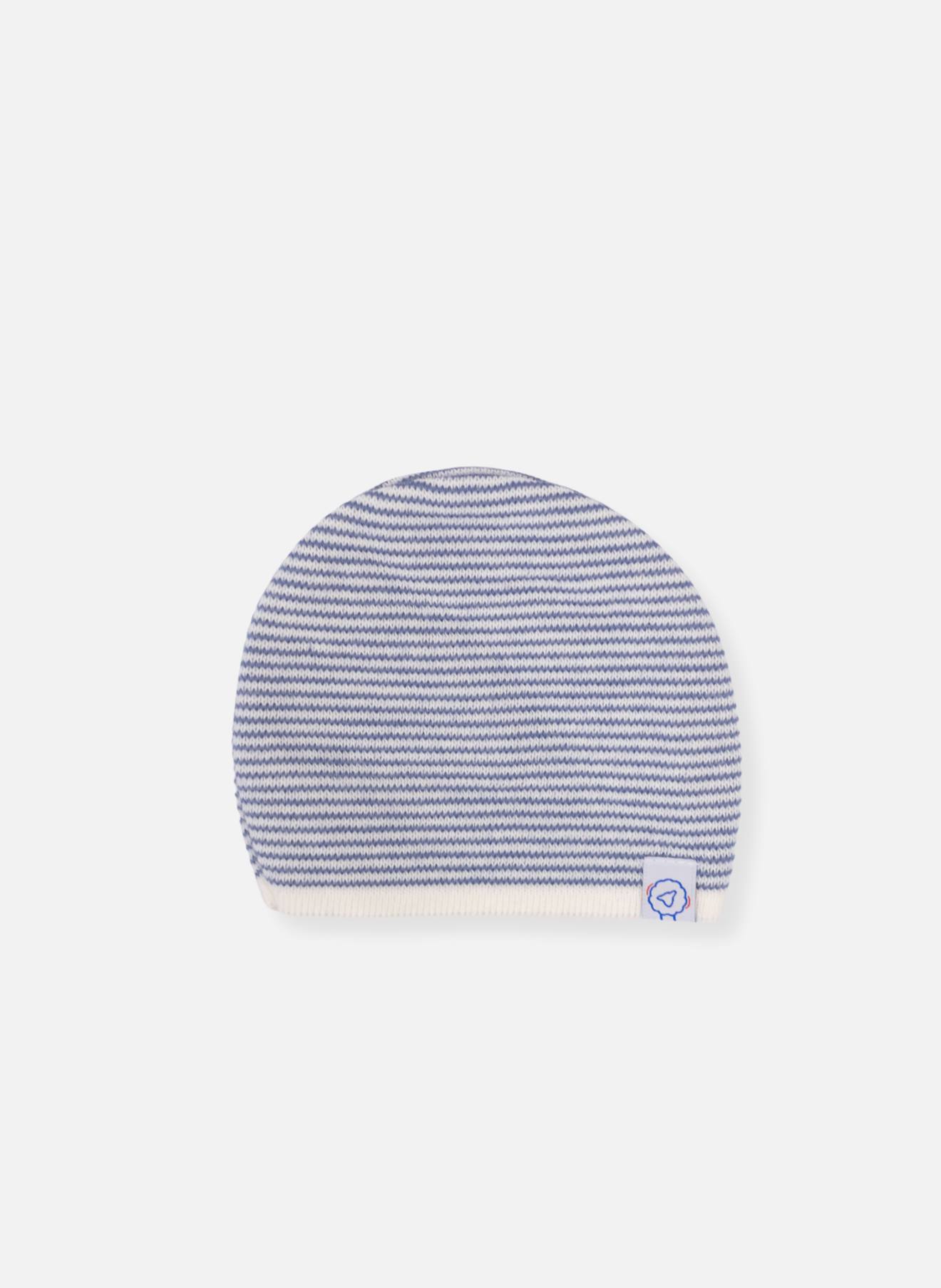 Bonnet Milleraies Bébé Écru/bleu Azur