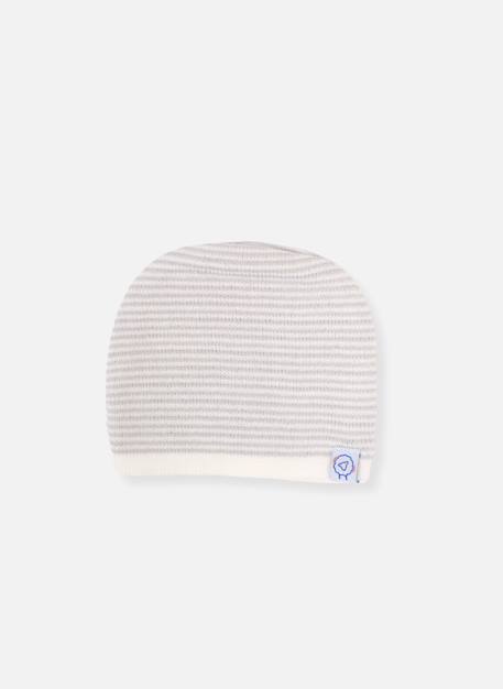 Bonnet milleraies bébé Écru/bleu azur+Ecru/gris clair+Ecru/moutarde+Écru/pétunia+Écru/réglisse 3 - vertbaudet enfant 