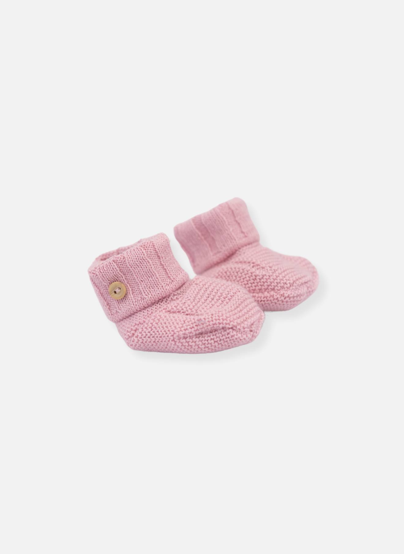 Chaussons Bb En Laine Mlange Rose Perle 11 €