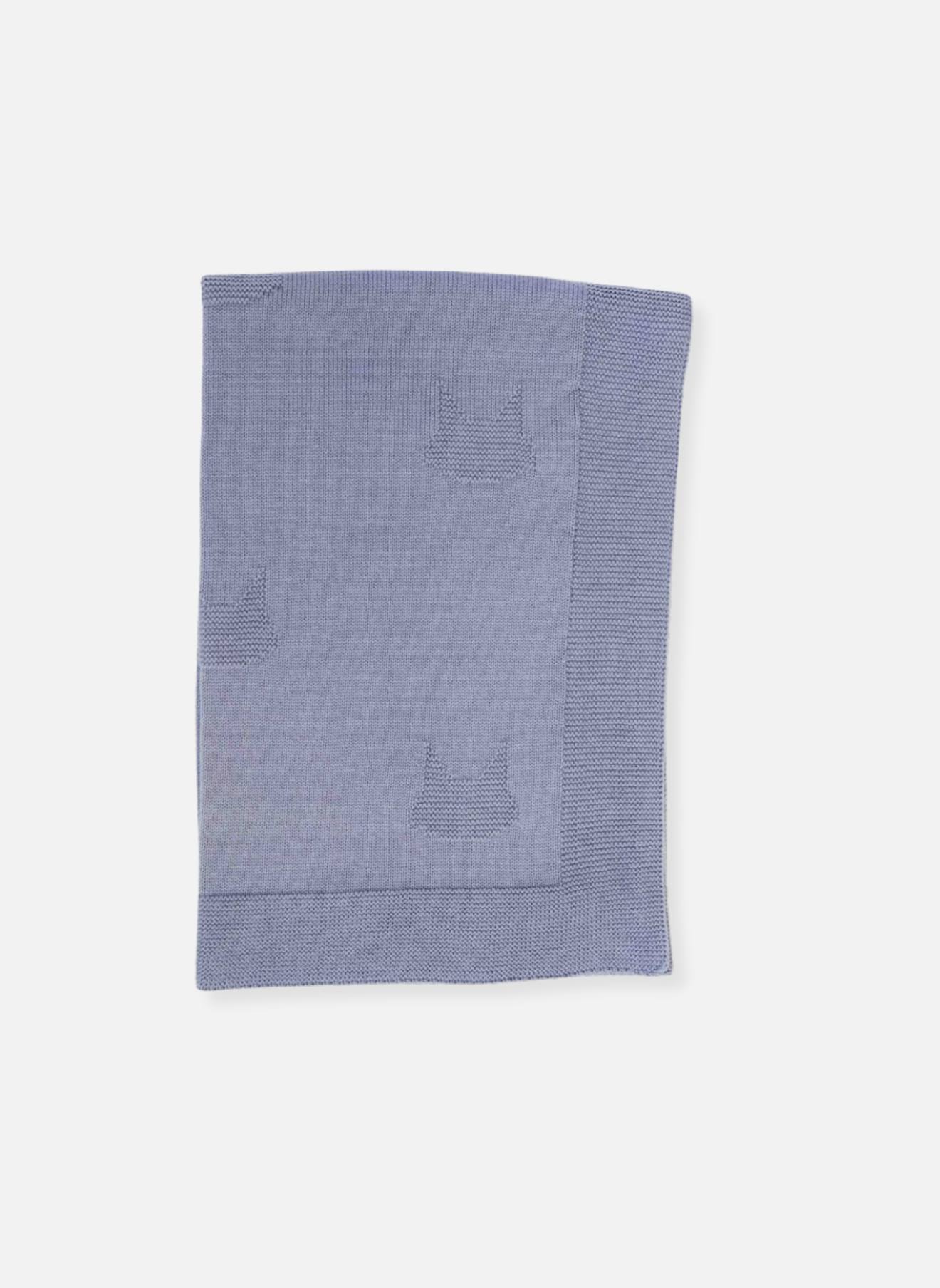 Couverture En Coton Bleu Orage