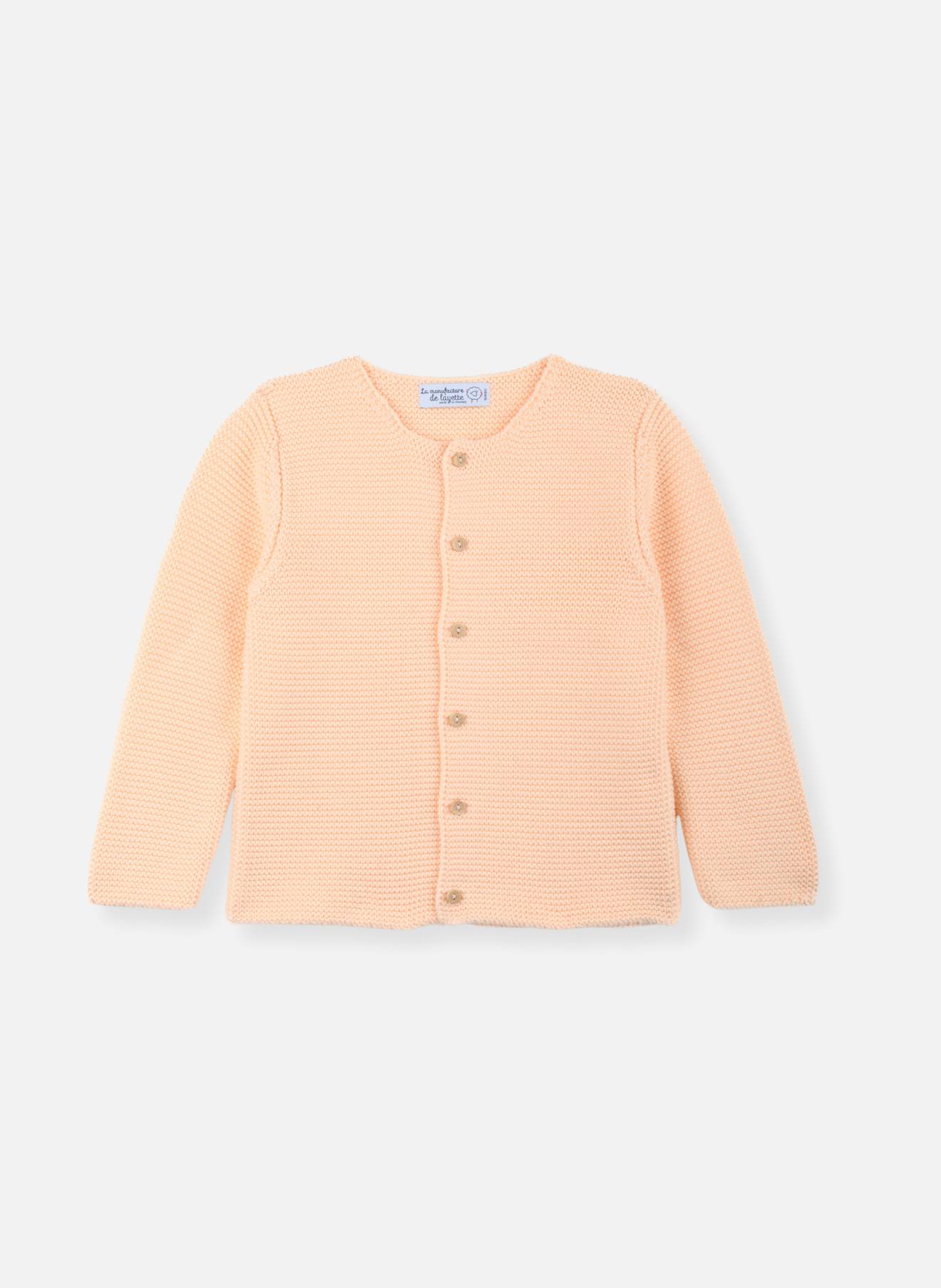 Gilet Bébé Coton Bio Rose Saumon Pale ( Powder)